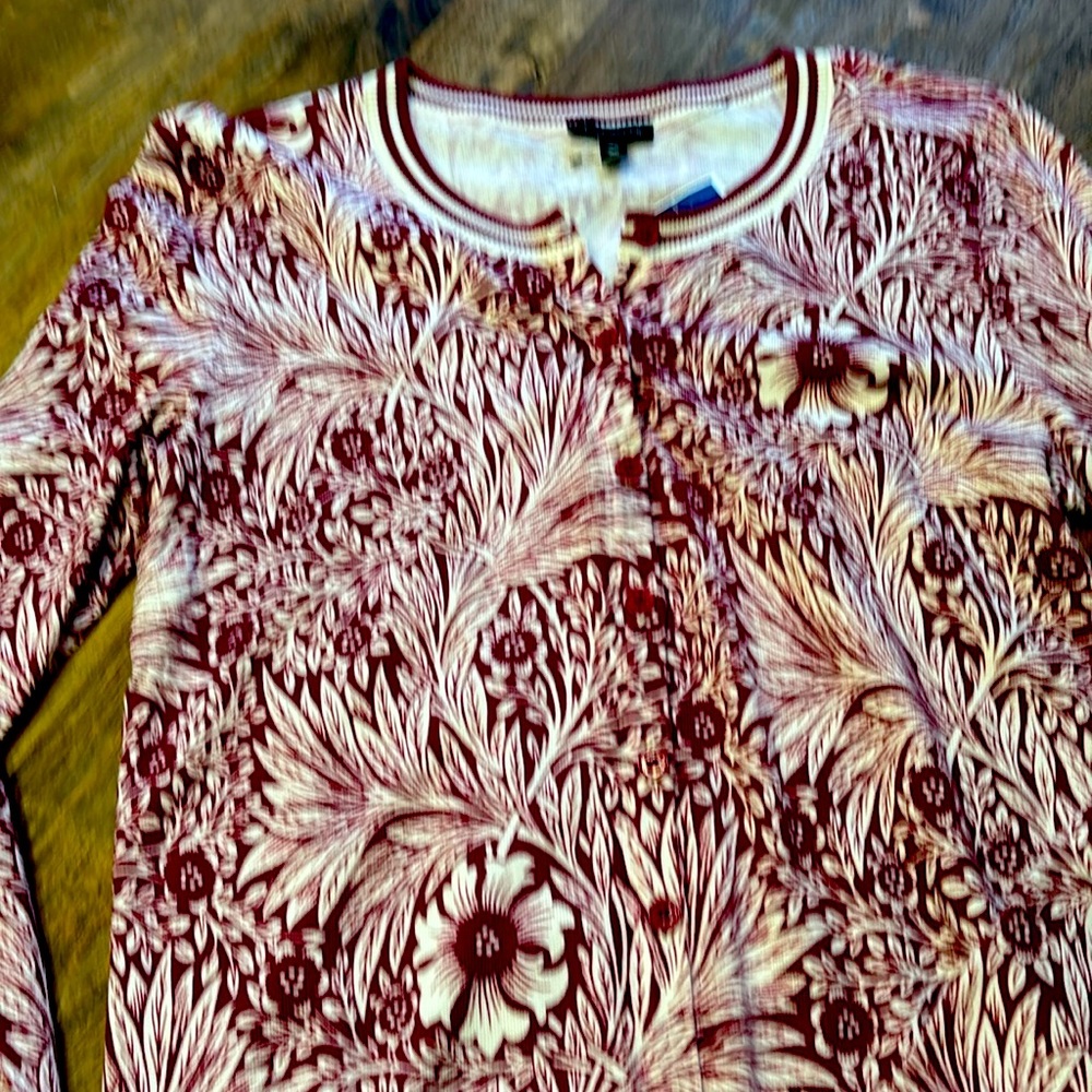 NWT Talbots  floral cardigan